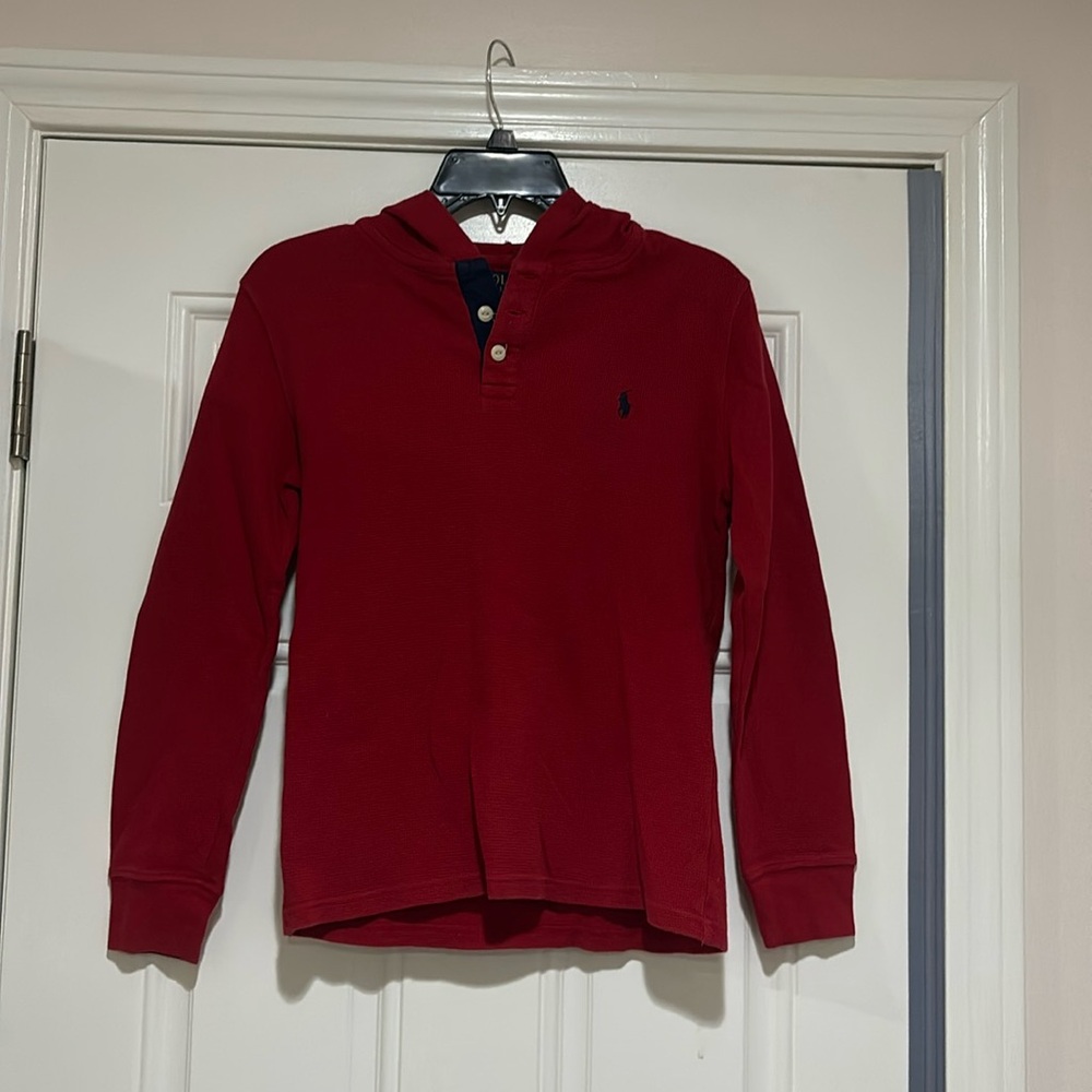 Kids Polo shirt with hoodie size 14-16